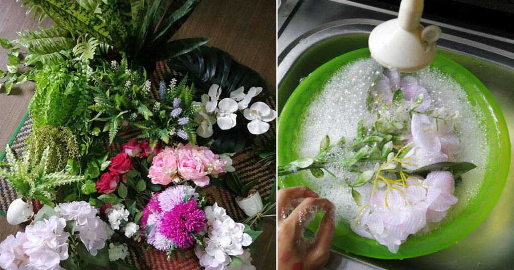 Tips membersihkan dan cara merawat bunga artificial agar warnanya tetap cerah dan tidak cepat rusak